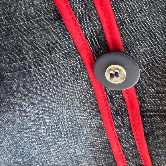 AE Sport & Co. Denim Trench Coat Jacket • Double Breasted • Women’s 1X - Picture 5 of 6